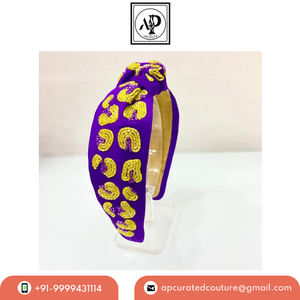 Diademas Indias Hechas a Mano con Estilo Anudado, Cuentas de Semillas Personalizadas, Hermosos Accesorios para el Cabello con Cuentas de Cristal y Pedrería - Product Image 5