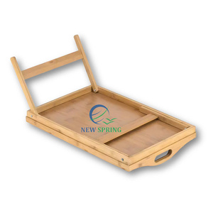 Vente directe en usine plateau de service rectangulaire en bois écologique avec poignées ustensiles de cuisine artisanaux pour le stockage et le service - Product Image 3