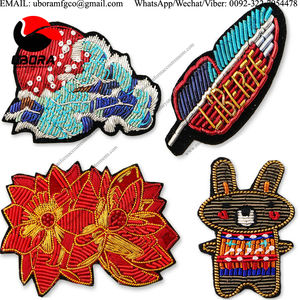 Applicue แผ่นป้ายทองคุณภาพสูงงานปักทำด้วยมือคุณภาพสูงแผ่นทองแดงโดยตรง - Product Image 5