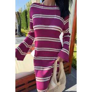 Robe en tricot à manches espagnoles, dos nu, silhouette ample 2848 - Product Image 1