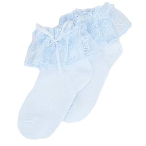 Girls <b>Frill</b> <b>Socks</b> - Blue - Product Image 1