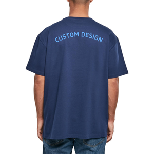 Venta al por mayor OEM personalizado hombres camisetas 100% algodón 230g peso pesado manga corta Casual Loose Fit diseño en blanco camiseta para hombres - Product Image 3