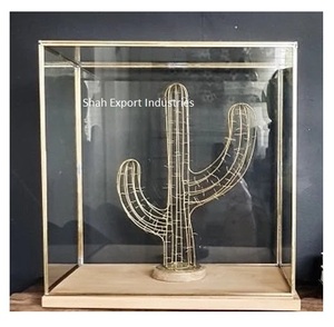 Kích thước lớn hộp thủy tinh Showcase hiển thị hộp đồng thau khung hiển thị tủ handmade Tabletop lưu trữ hộp thủy tinh - Product Image 4