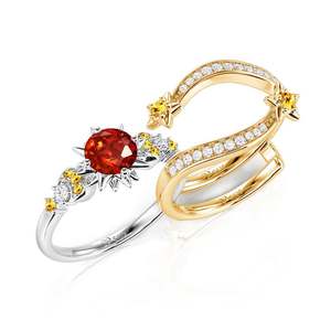 ชุดแหวนดาวและพระจันทร์สองสี Jeulia Luna Astra - Product Image 1