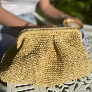 Bolso Bandolera de Paja Tejida para Mujer, Estilo Boho Artístico, Bolsos de Playa de Macramé, Directo del Proveedor Indio - Product Image 2