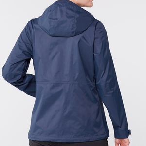 Veste de pluie softshell à capuche bleu foncé, coupe-vent 10 000 mm, imperméable, légère, avec logo personnalisé HUNT GEAR, pour homme et femme, grandes tailles - Product Image 2