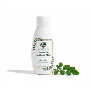 Mascarilla Facial de Arcilla Verde Purificante Profunda de 100 ml Lista para Usar, Tratamiento Intensivo de RedMoringa de Italia, Fórmula Natural OEM para Hombres - Product Image 1