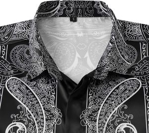 Vente directe d'usine de haute qualité 100% Polyester nouveau à manches longues hommes robe chemises formelles luxe Sublimation hommes chemises habillées - Product Image 3