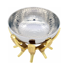 Support de bol en laiton le plus exigeant forme ronde couleur argent bol de nourriture avec support en laiton design à vendre produit - Product Image 2