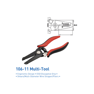 Precision <b>Multi</b>-<b>Tool</b> Shears Wire Stripper <b>Pliers</b> 106 HAKKO Electronic Hand <b>Tool</b> DIY Ergonomic Design <b>Multi</b>-Functional H106 H-106 - Product Image 2