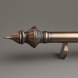 Platinum Beam Aluminum Single Curtain Pole with Sleek Silver Tone Durable & Slide Easily for Modern Home Decor - Product Image 6