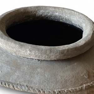 Grand pot en terre cuite de style vintage moderne pour plantes d'intérieur, pot émaillé écologique pour utilisation au sol, pour fleurs artificielles - Product Image 3