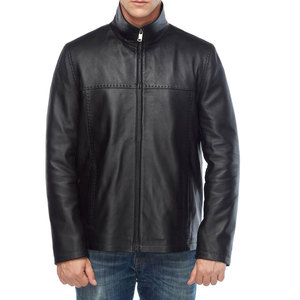 Chaqueta de piel de oveja a la moda personalizada para hombre al mejor precio, cuello levantado y tela de lona hecha en Pakistán - Product Image 1