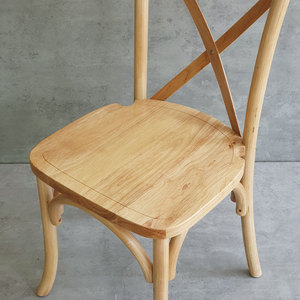 Silla Minimalista de Madera de Caucho con Respaldo Cruzado GCF162 para Muebles de Restaurante - Product Image 5