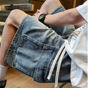 Pantalones Cortos Holgados de Estilo Urbano Moderno, con Material Suave y Transpirable, Ideales para Viajes y Actividades al Aire Libre - Product Image 3