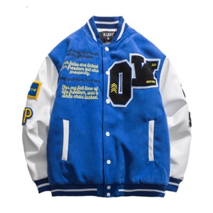Wholesale Men Custom Logo Unisex Baseball Varsity <b>Jacket</b> - Product Image 1