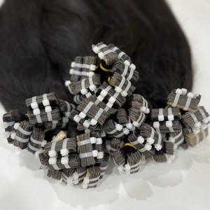 Extensiones humanas Remy vietnamitas de un solo donante sin procesar Super cinta dibujada doble Ins Natural recto/ondulado/rizado fábrica de colores negros - Product Image 4