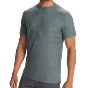 เสื้อยืดผ้าฝ้ายออร์แกนิกของผู้ชายเสื้อคอกลมแขนสั้นทรงพอดีตัวพร้อมตัวเลือกหลากสีขนาดพิเศษโลโก้ตามสั่ง - Product Image 5