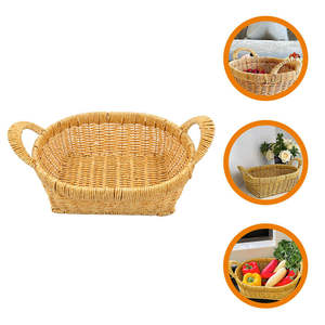 Rattan Food <b>Serving</b> <b>Bowl</b> With Natural Finished Perfect for Kitchenware and Fruit Display Set of 2 Different Sizes - Product Image 3