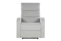 Fauteuil à bascule inclinable de luxe, durable, en tissu gris moderne, manuel, confortable, pour la maison, le bureau, la salle à manger, l'appartement