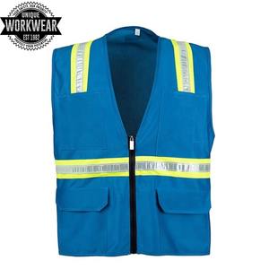 Chaleco de Seguridad Reflectante de Alta Visibilidad Unisex, Ropa de Trabajo de Poliéster/Algodón con Múltiples Bolsillos, Transpirable y Fluorescente, Certificado CE - Product Image 5