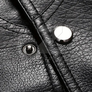 Chaleco de Cuero Genuino sin Mangas para Otoño e Invierno, Cuello en V, Informal, de la Mejor Calidad, Ligero, Transpirable y Personalizable para Hombre - Product Image 4