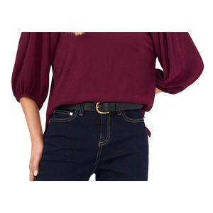 Top casual da donna in maglia nera con maniche a sbuffo, lunghezza media, taglia M, per l'estate, di Vince Camuto - Product Image 5