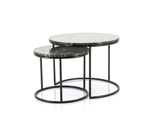 Juego de 2 decoración de sala de estar muebles para el hogar mesa de centro de Metal y mármol Mesa decorativa mayorista fabricante exportador - Product Image 1