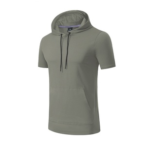 Camiseta con capucha para hombre, talla europea, de secado rápido, ligera, informal, deportiva, para correr, camiseta con capucha para hombre - Product Image 5