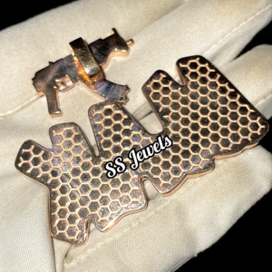 จี้ตัวอักษรเงินแท้ชุบโรเดียมประดับเพชร VVS แบบสั่งทำพิเศษ สไตล์ฮิปฮอป สำหรับทุกเพศ ใช้เทคนิค CVD และ HPHT เหมาะเป็นของขวัญวันเกิด - Product Image 4