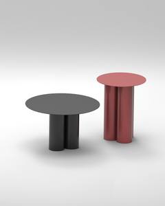 Mesa de Centro Moderna de Estilo Simple con Diseño de Roca y Metal, Portátil, con Almacenamiento, Diseño Duradero para Sala de Estar, Muebles para el Hogar - Product Image 1