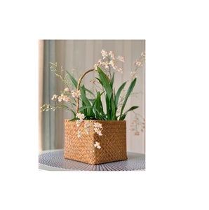 Macetas y jardineras inteligentes de bajo precio, maceta de ratán para decoración de jardín con soporte de hierro, soporte negro de Pie Grande - Product Image 1