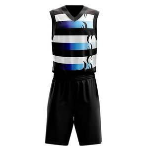 Uniformes de basket-ball respirants et légers en jersey bleu pour hommes pour des performances de pointe pour les vêtements d'équipe - Product Image 2