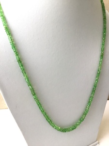 Collier de perles facettées en tsavorite, pierre précieuse naturelle, perles de tsavorite pour la fabrication de bijoux fins, collier de perles de pierres précieuses - Product Image 5