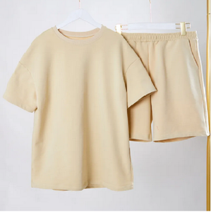 Conjuntos de pantalones cortos de verano para mujer personalizados, camiseta de manga corta de algodón 100%, pantalones cortos, conjunto de 2 piezas de Bangladesh - Product Image 5