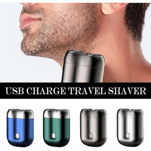 Mini rasoir électrique portable avec double lame, rechargeable par USB, double tête, étanche IPX7, rasoir rotatif pour le visage - Product Image 5
