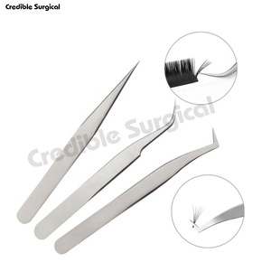 Pinzas de pestañas de acero inoxidable de alta calidad más vendidas para extensiones de pestañas y uso de cejas herramienta de belleza al por mayor - Product Image 2