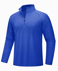 Camiseta de Golf de Manga Larga de Alta Calidad, Ajustada, Deportiva, con Cierre de Cremallera de un Cuarto, Ligera, de Secado Rápido y Cuello Alto Simulado - Product Image 4