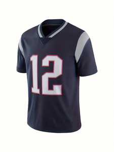 Maillot de football américain personnalisé en maille respirante antibactérienne à manches courtes pour hommes - Product Image 3