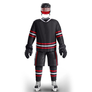 Ensemble d'uniformes de hockey sur glace confortables pour hommes et logo d'impression par sublimation uniforme de hockey sur glace en tissu doux - Product Image 4