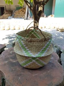High quality colorful seagrass <b>belly</b> <b>basket</b> new design <b>basket</b> for home storage & organization and wedding decorationfrom Vietnam - Product Image 6