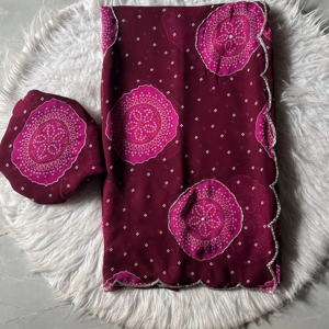 New Designer Georgette Saree Collection with Embroidery & Jeri Work for Indian & Pakistani Fashion - Product Image 6