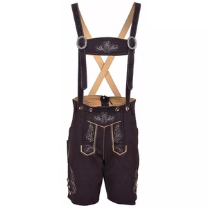 2022 unisexe décontracté hommes bavarois Shorts personnalisé haute qualité frais peau de vache en cuir véritable Lederhosen mi dernier tissu - Product Image 2