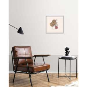 Cadre photo moderne en argent 40x40 cm, format A2/A4, en MDF et alliage métallique, à des fins décoratives - Product Image 5