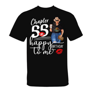 T-shirt da donna per il 55° compleanno: celebra il capitolo 55 - T-shirt promozionali per il 55° compleanno 'Happy Birthday to Me' - Product Image 2