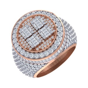 Lujo Iced Hip Hop Baguette Cut VVS Lab Grown Diamond Halo Compromiso Anillo de bodas 14K Oro Rosa IGI Certificado Fiestas finas - Product Image 3