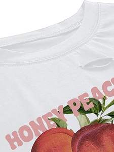 Chemise courte pour femmes, logo personnalisé, haut court à manches courtes pour vêtements de rue, tenues d'été de yoga et fourniture de vêtements de style de vie - Product Image 3