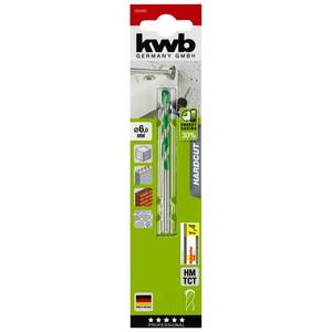 Foret à découper dur Kwb 6 mm avec queue cylindrique pour maçonnerie et béton Modèle 052660 - Product Image 3