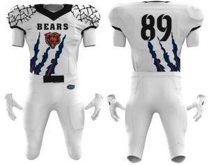 ชุดยูนิฟอร์มอเมริกันฟุตบอลผ้าทวิลล์พิมพ์ลายดิจิทัลแบบสั่งทำขายส่ง ระบายอากาศได้ดี คุณภาพสูง สำหรับผู้ชาย พร้อมลายธงชาติ - Product Image 3