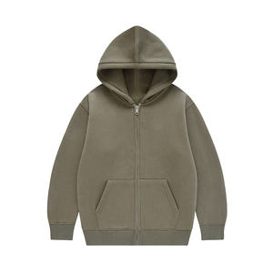 OEM Nouveau Vente en Gros d'Usine 2025 Logo Personnalisé Design Automne 350GSM Sweats à Capuche Zippés en Coton Lourd Sweats à Capuche Surdimensionnés - Product Image 3